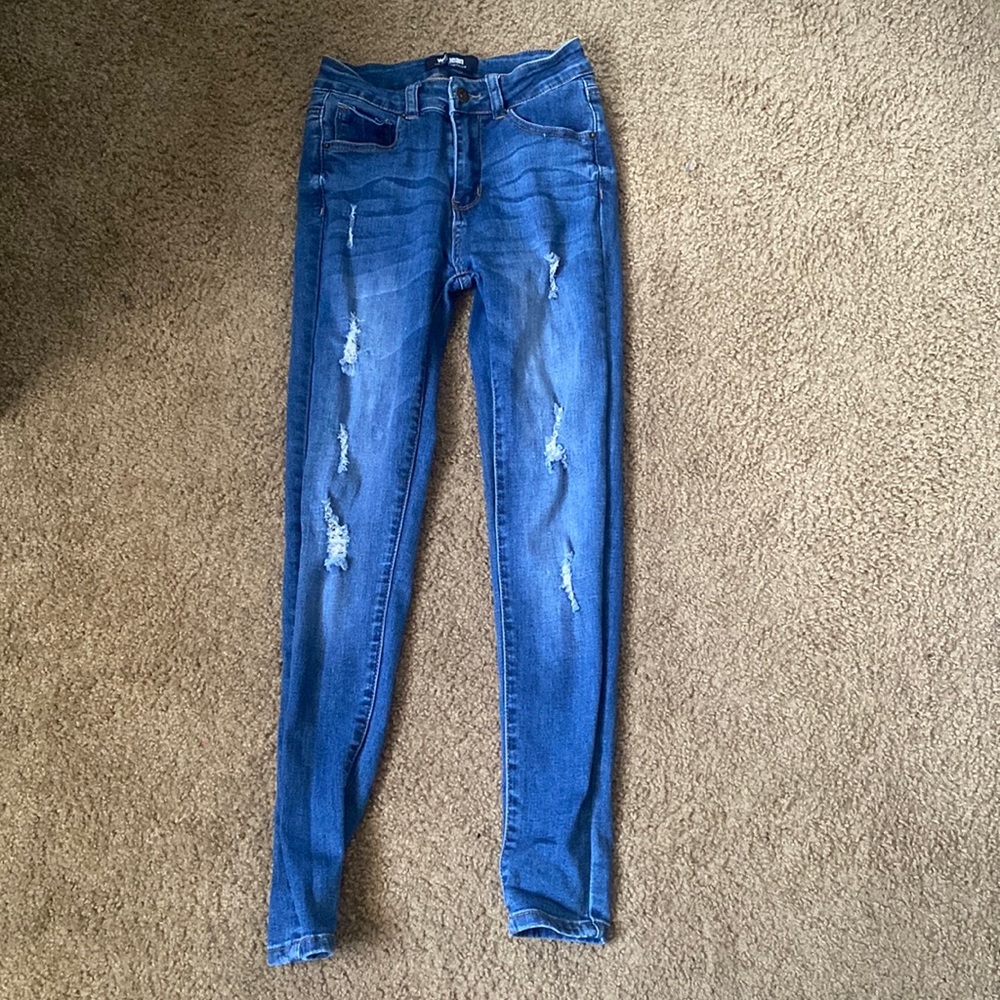 Dark Blue Wax Jeans